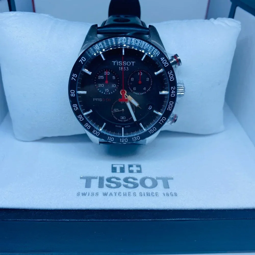 Tissot Mens Black Leather Watch T100.417.16.051.00